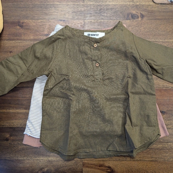 Organic Cotton and Hemp Placket Top in 3t - NWOT - Picture 3 of 3